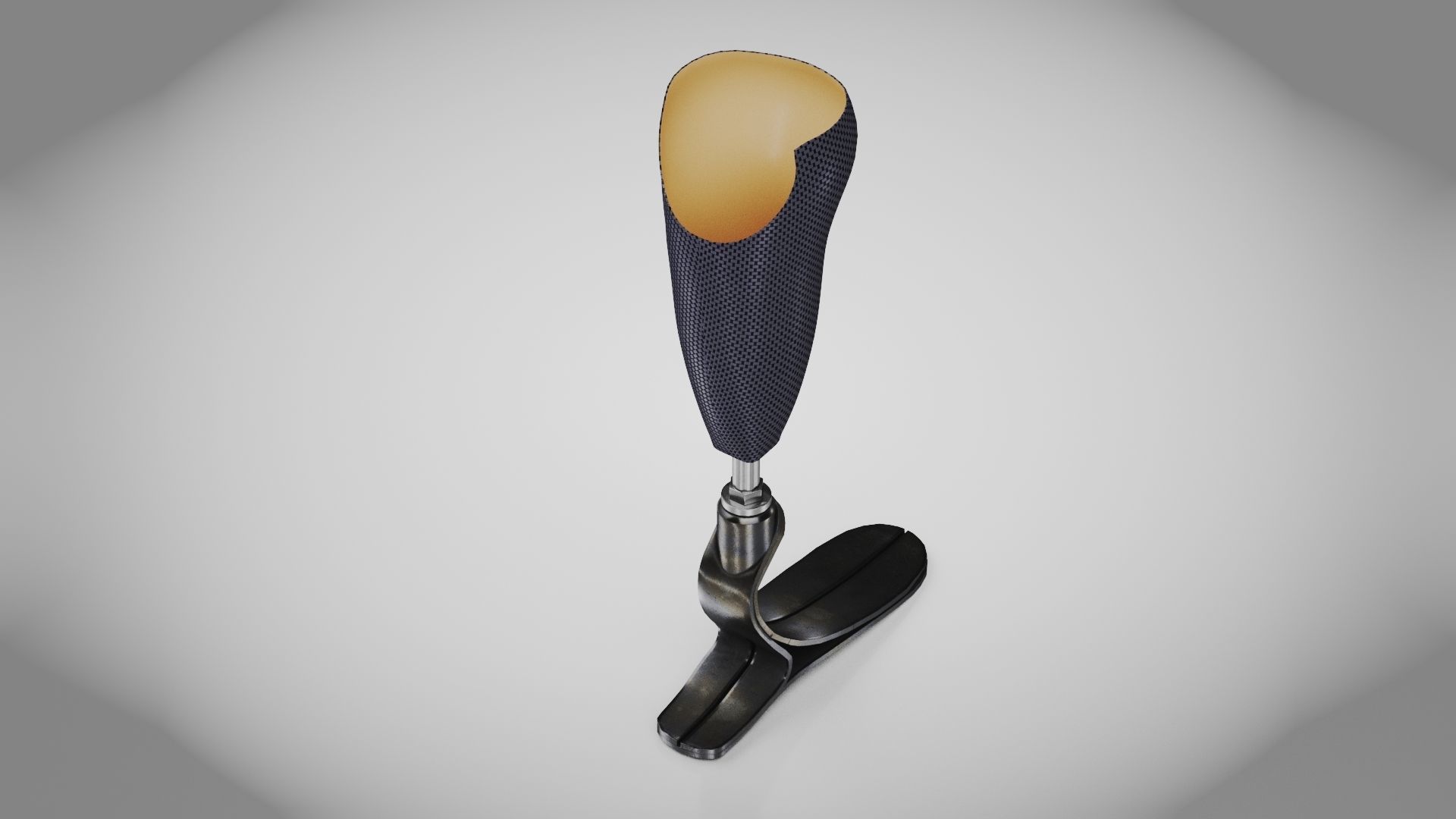 Below knee prosthetics 1 Low-poly 3D model_4