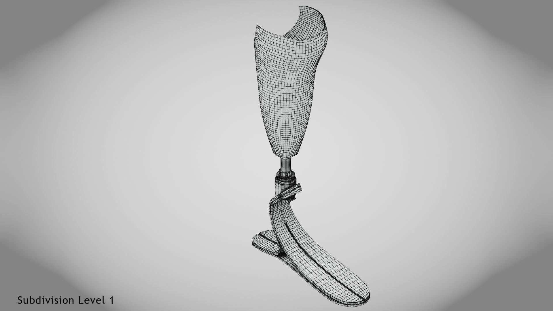 Below knee prosthetics 1 Low-poly 3D model_21