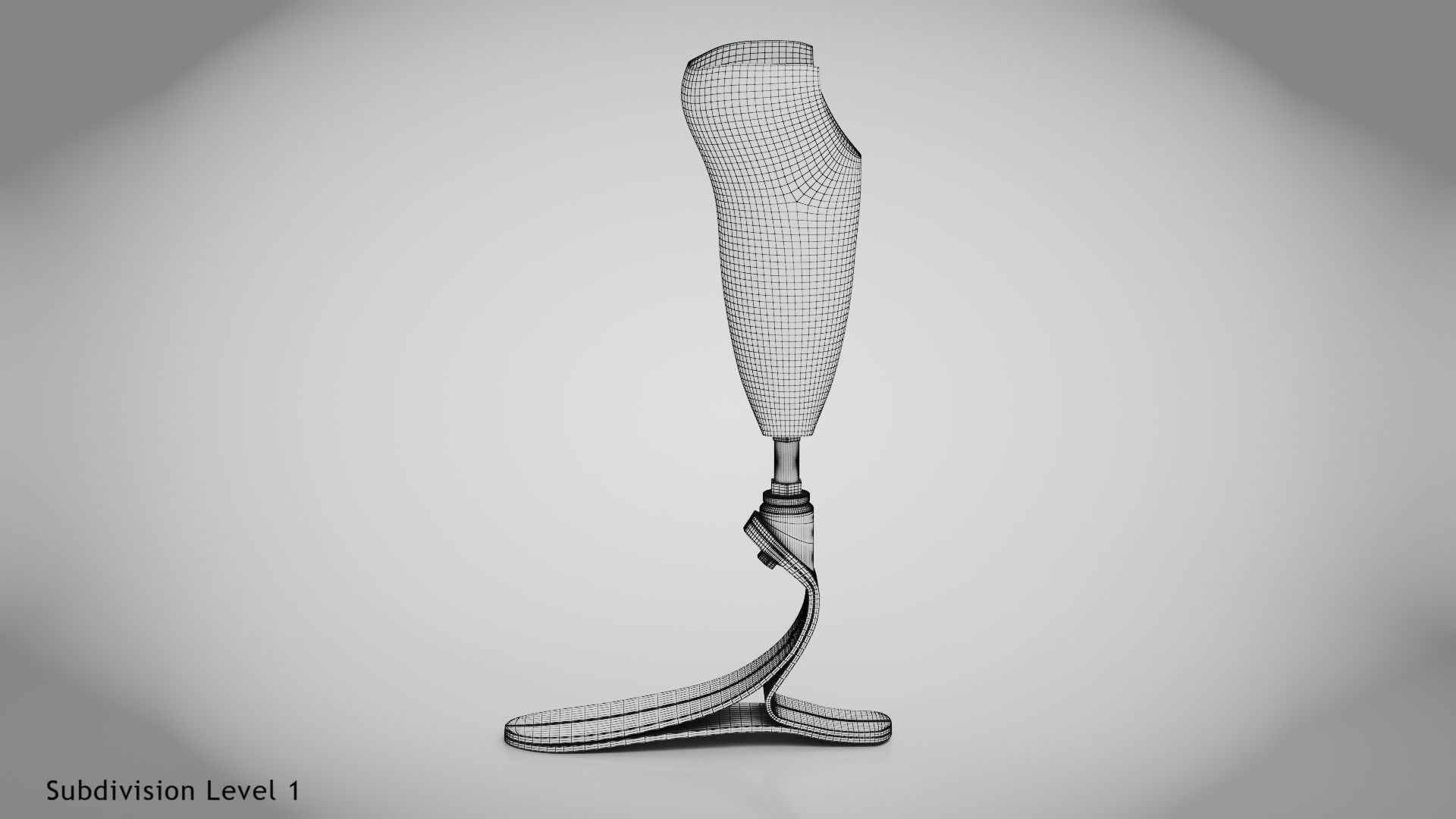 Below knee prosthetics 1 Low-poly 3D model_10