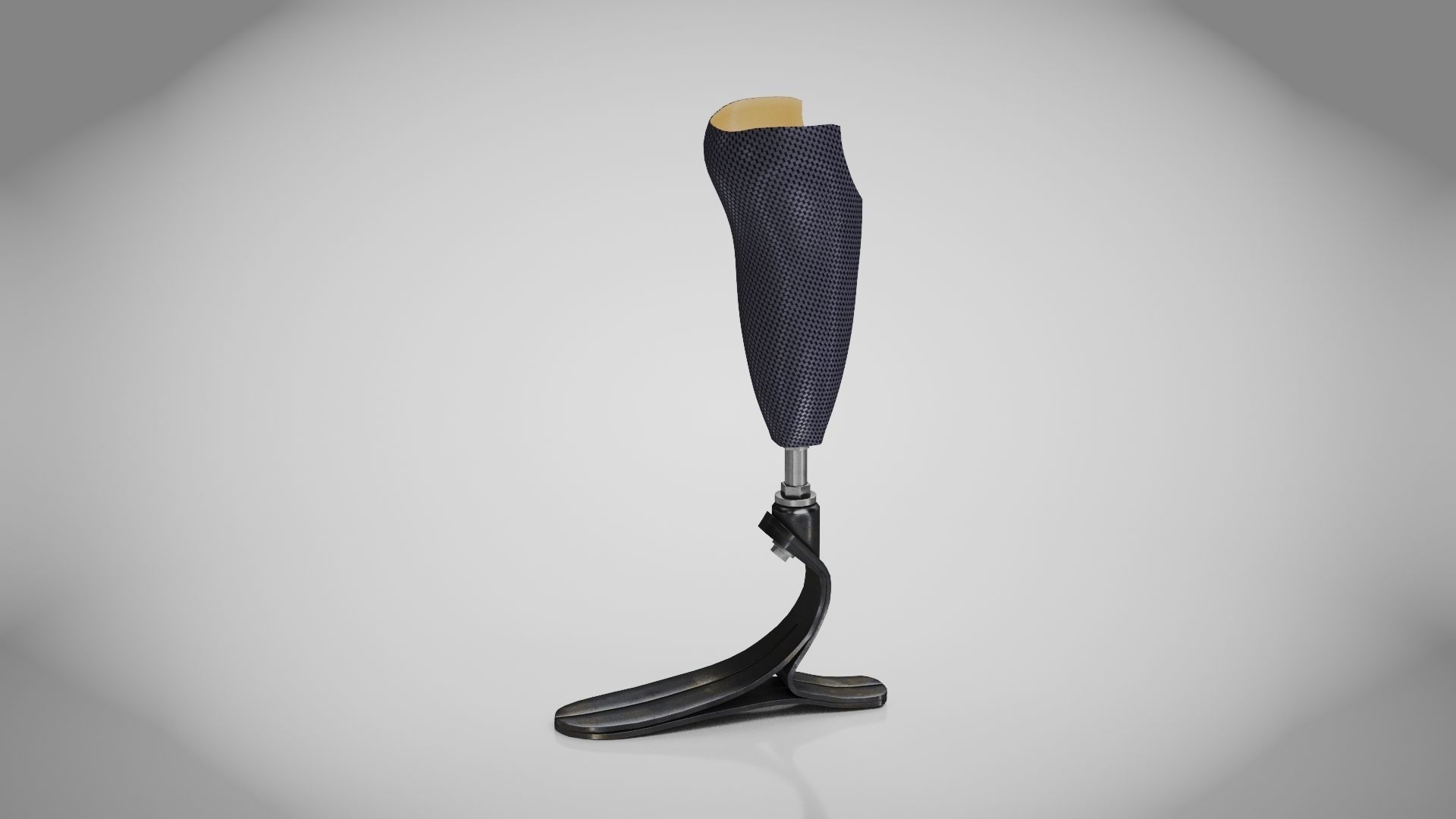 Below knee prosthetics 1 Low-poly 3D model_3