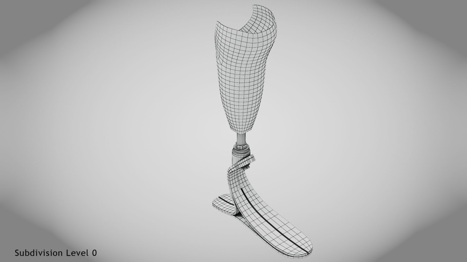 Below knee prosthetics 1 Low-poly 3D model_20