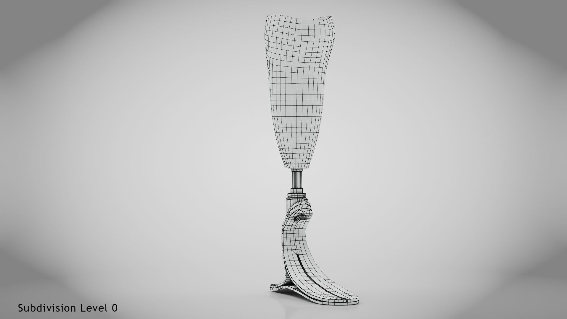 Below knee prosthetics 1 Low-poly 3D model_22