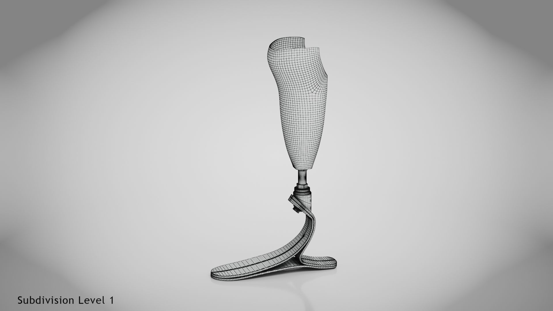 Below knee prosthetics 1 Low-poly 3D model_14