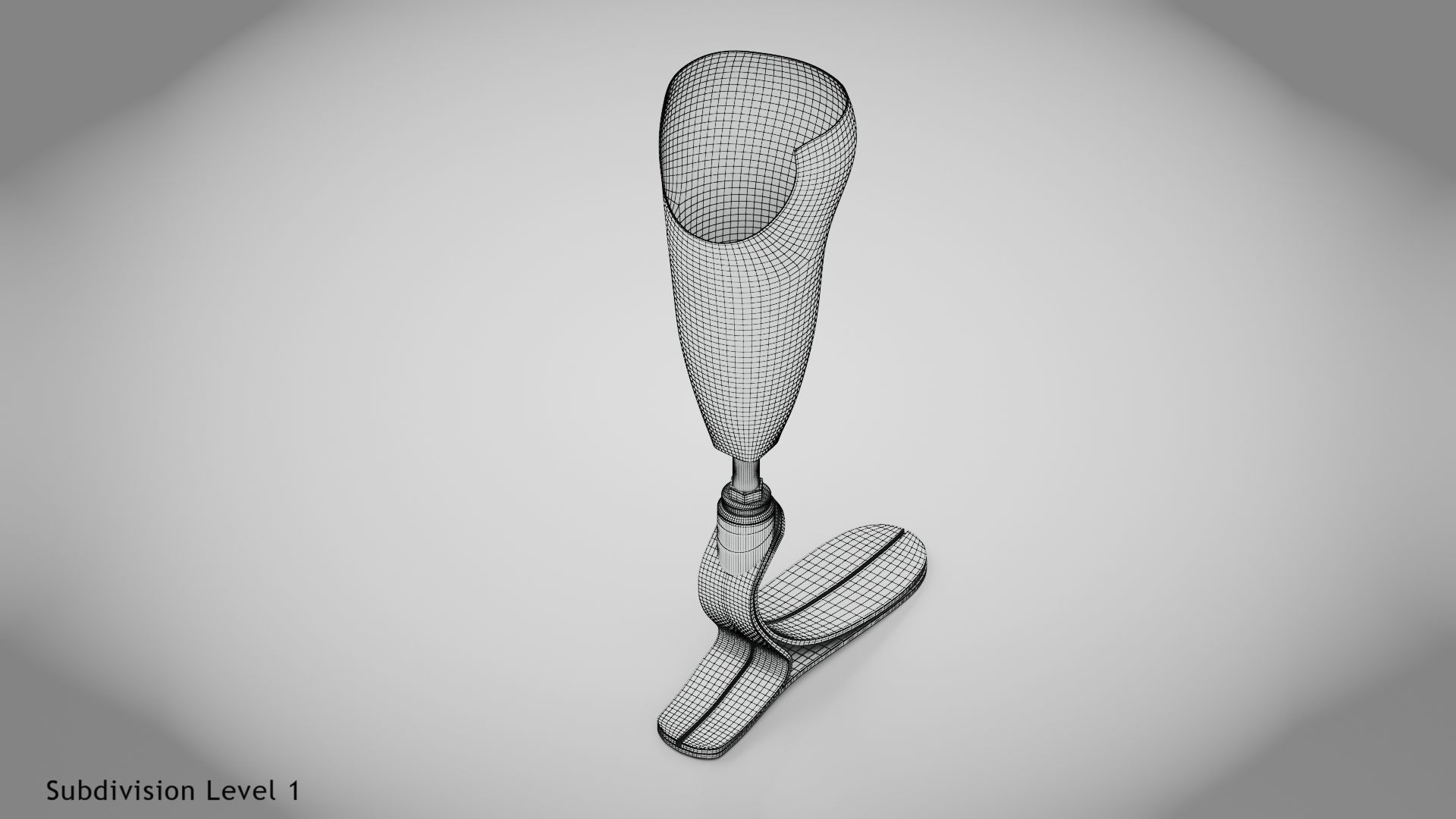 Below knee prosthetics 1 Low-poly 3D model_17