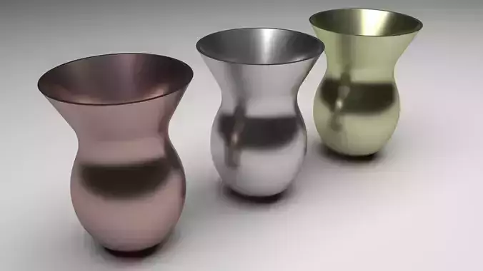 Metallic Vases Set