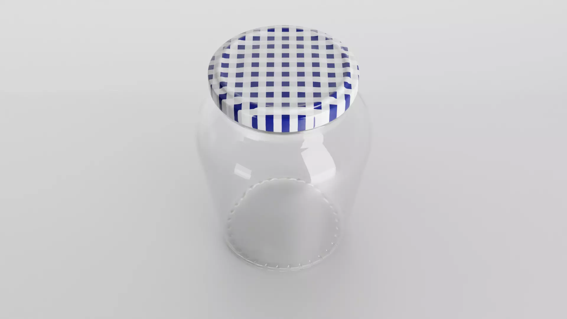 Glass jar jam large Low-poly 3D model