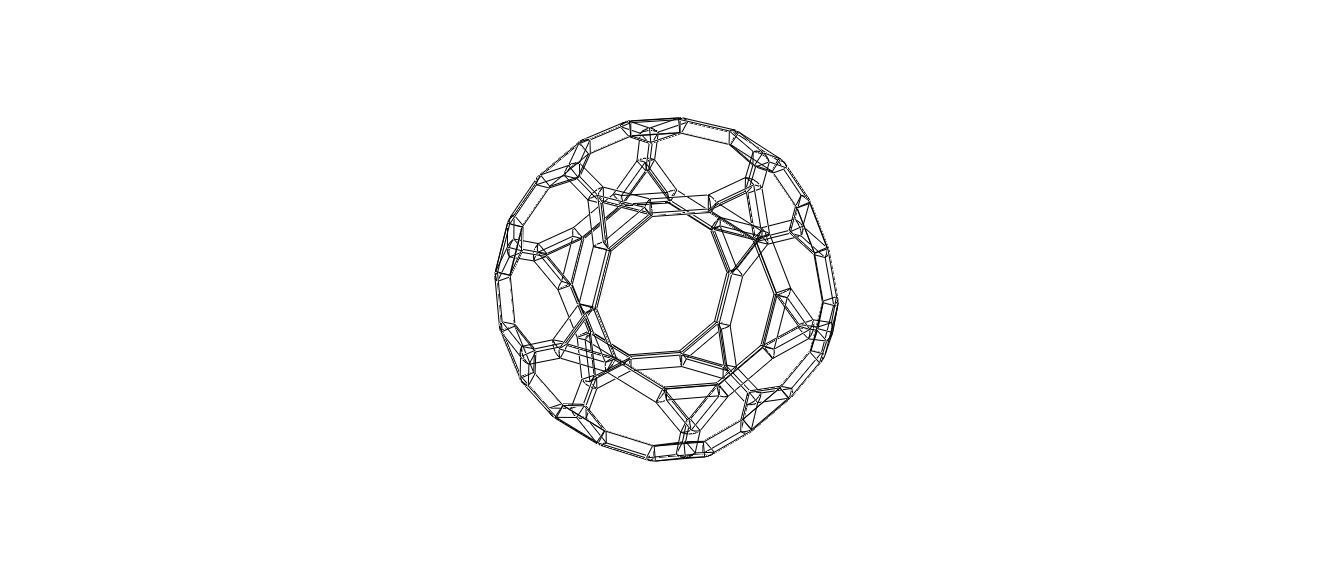 Wireframe Shape Truncated Dodecahedron 3D print model_12