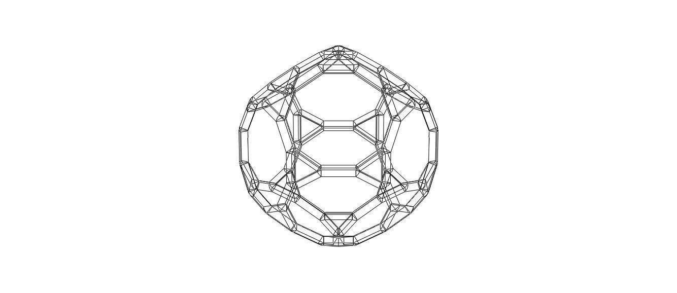 Wireframe Shape Truncated Dodecahedron 3D print model_28