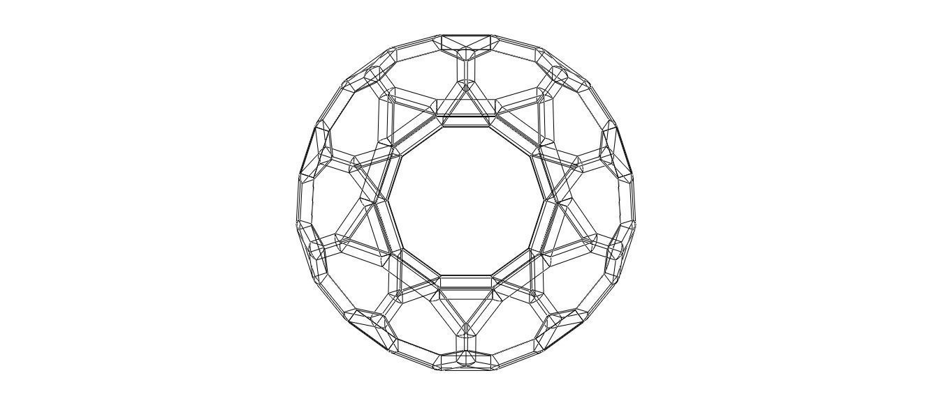 Wireframe Shape Truncated Dodecahedron 3D print model_32