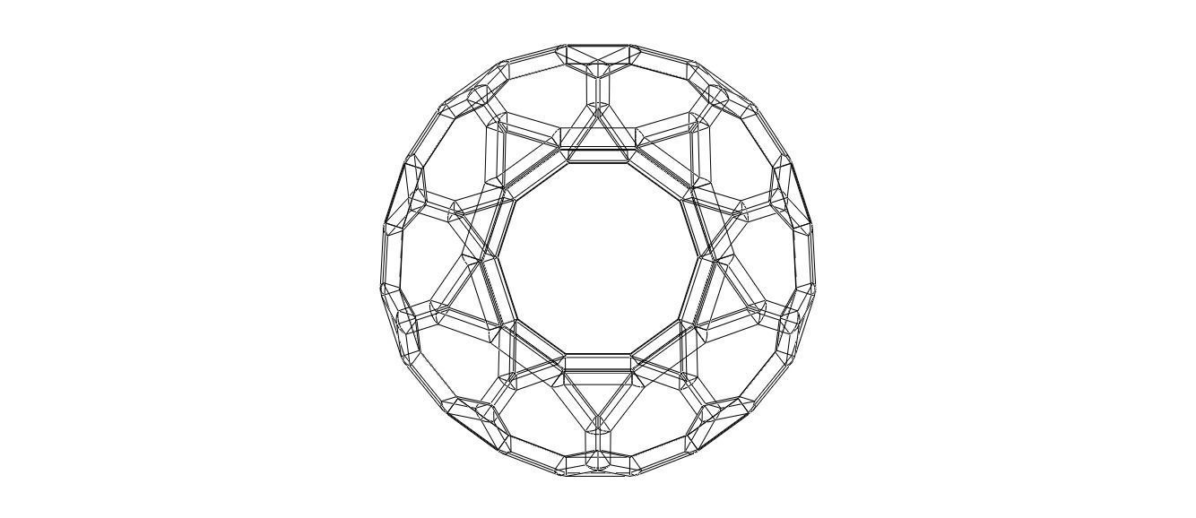 Wireframe Shape Truncated Dodecahedron 3D print model_16