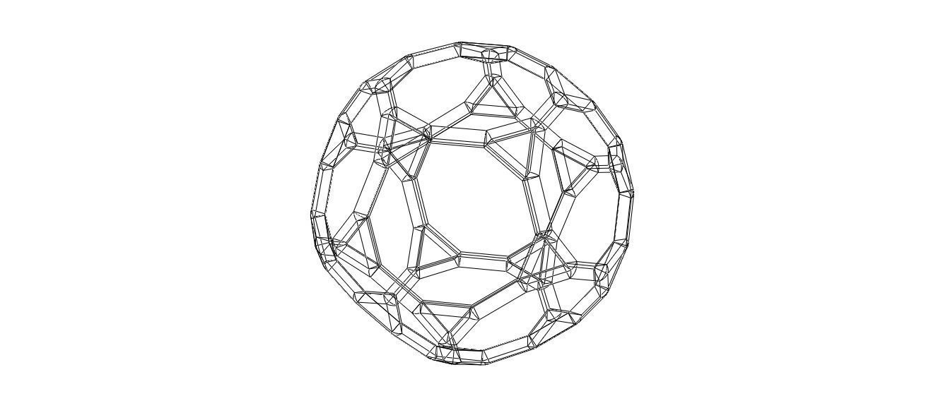Wireframe Shape Truncated Dodecahedron 3D print model_8