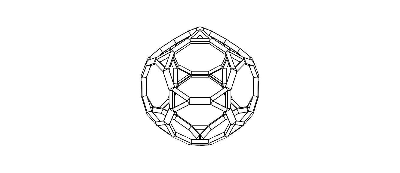 Wireframe Shape Truncated Dodecahedron 3D print model_26