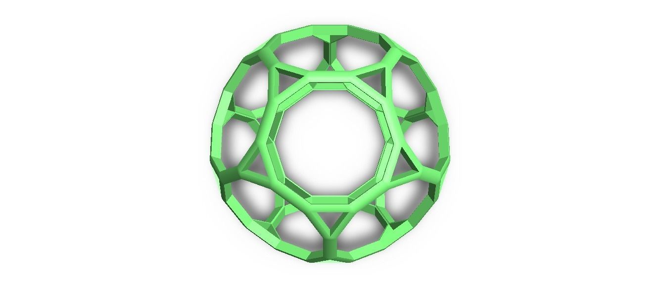 Wireframe Shape Truncated Dodecahedron 3D print model_17