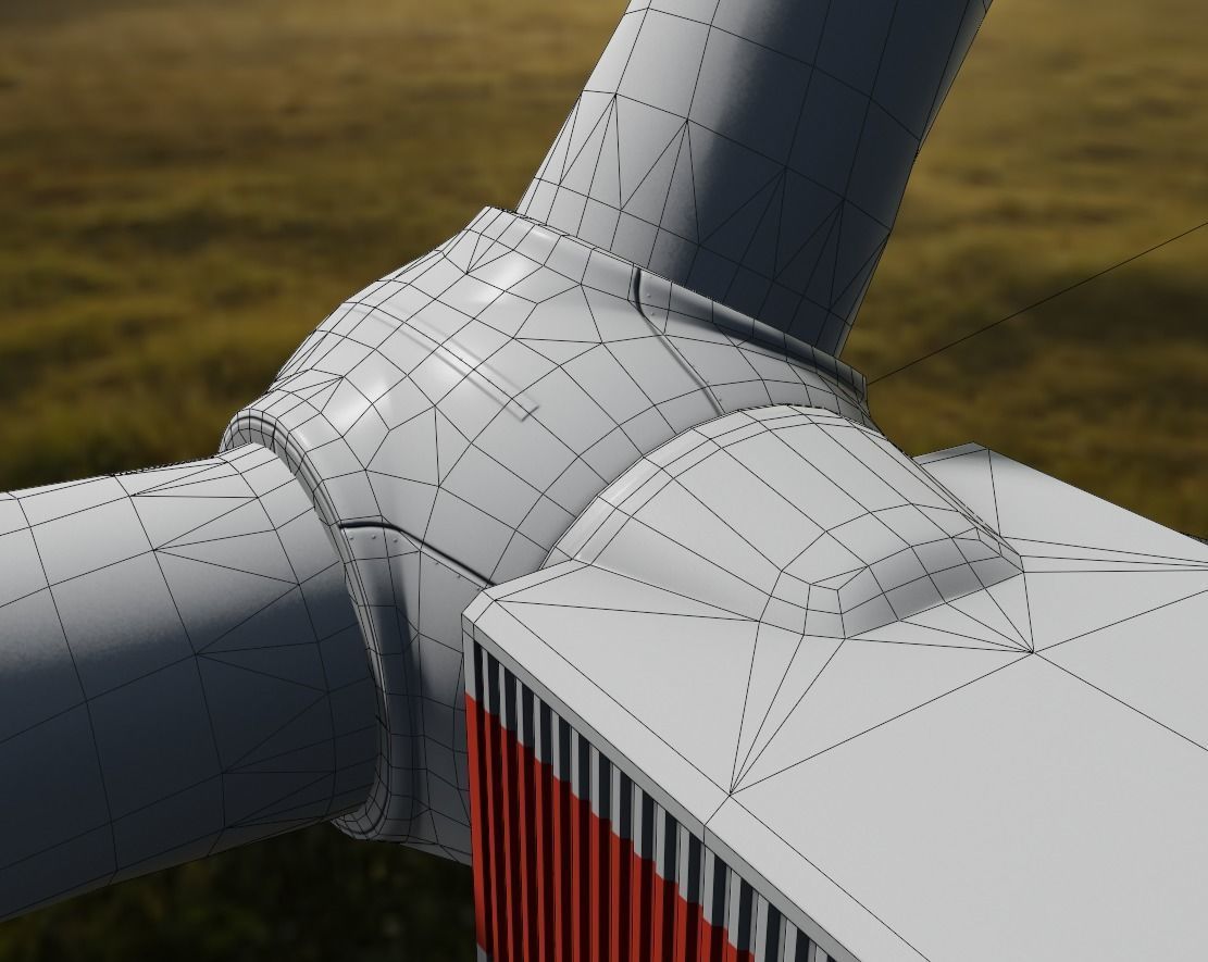 Windturbine H114m - H119m - H138m and Canyon Windfarm Scene 3D Model Collection_14