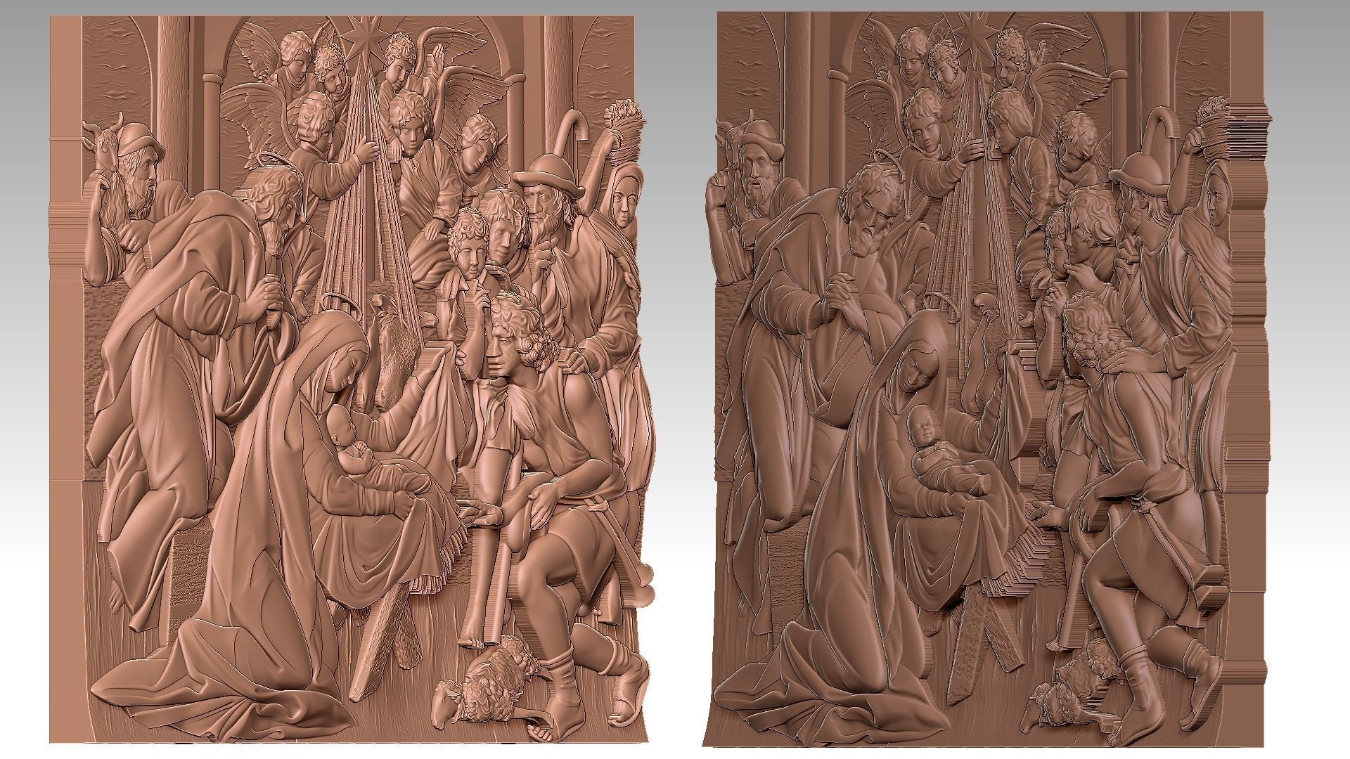 Christmas Child Jesus Virgin Mary Saint Joseph Noel Relief 2 3D print model_20