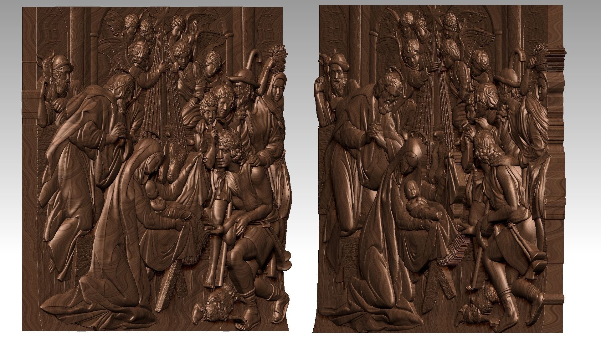 Christmas Child Jesus Virgin Mary Saint Joseph Noel Relief 2 3D print model_4