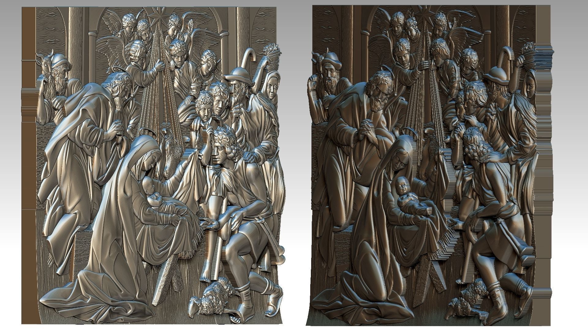 Christmas Child Jesus Virgin Mary Saint Joseph Noel Relief 2 3D print model_17