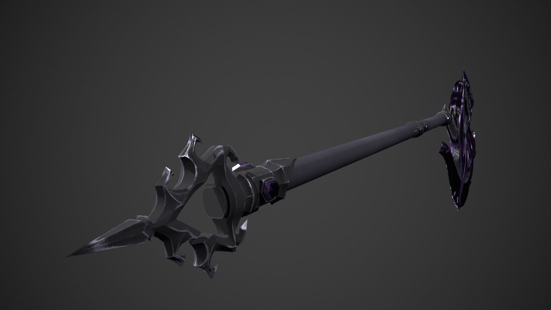 Fantasy Axe Low-poly 3D model_7