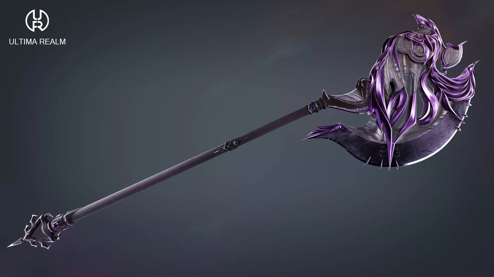 Fantasy Axe Low-poly 3D model_0