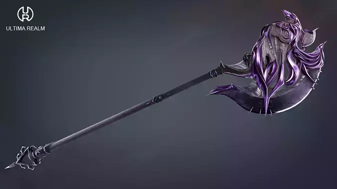 Fantasy Axe Low-poly 3D model