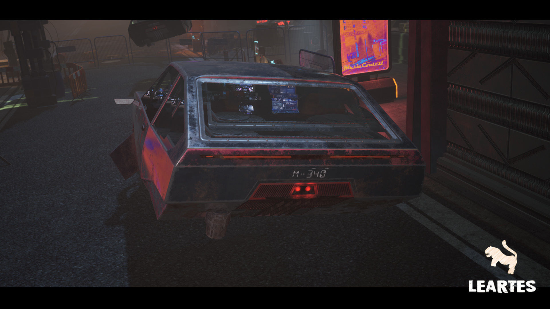 Driveable Animated Cyberpunk Futuristic Vehicles Set  Low-poly 3D model_9