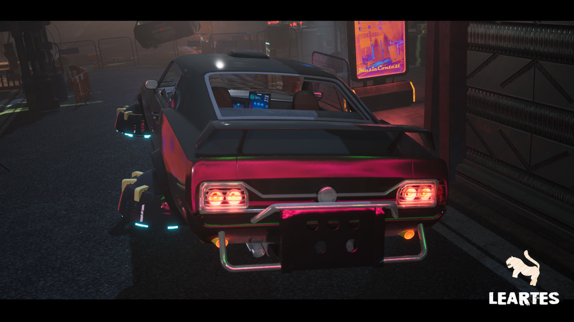 Driveable Animated Cyberpunk Futuristic Vehicles Set  Low-poly 3D model_14