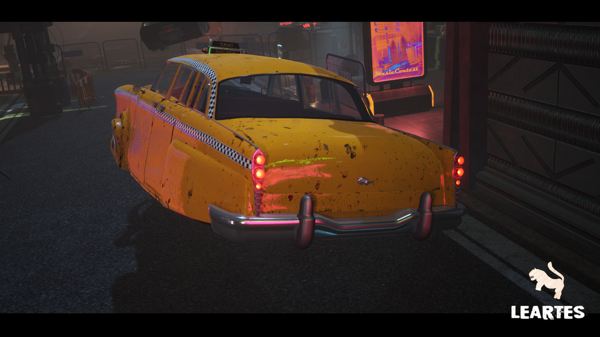 Driveable Animated Cyberpunk Futuristic Vehicles Set  Low-poly 3D model_8