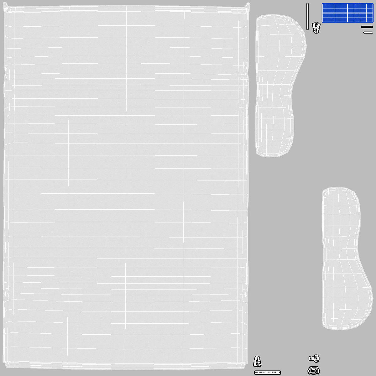 Contour Cervical Memory Pillow 3D model_23