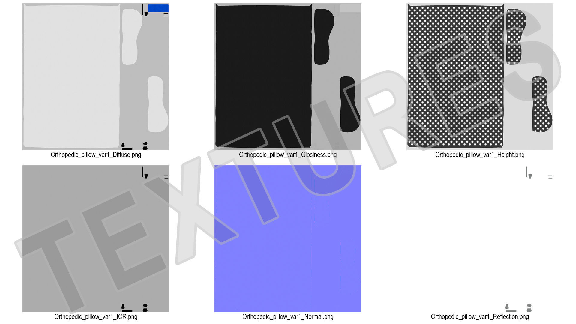 Contour Cervical Memory Pillow 3D model_24