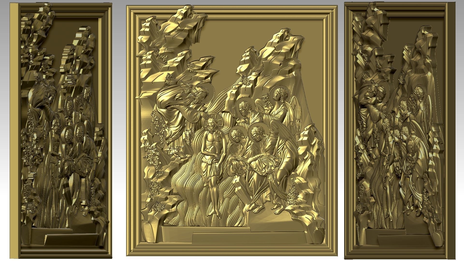 God Is Love Relief 3D print model_1