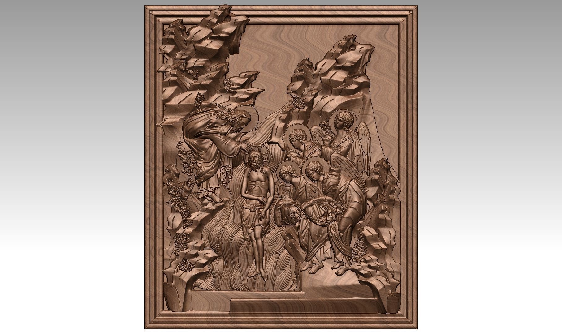 God Is Love Relief 3D print model_10