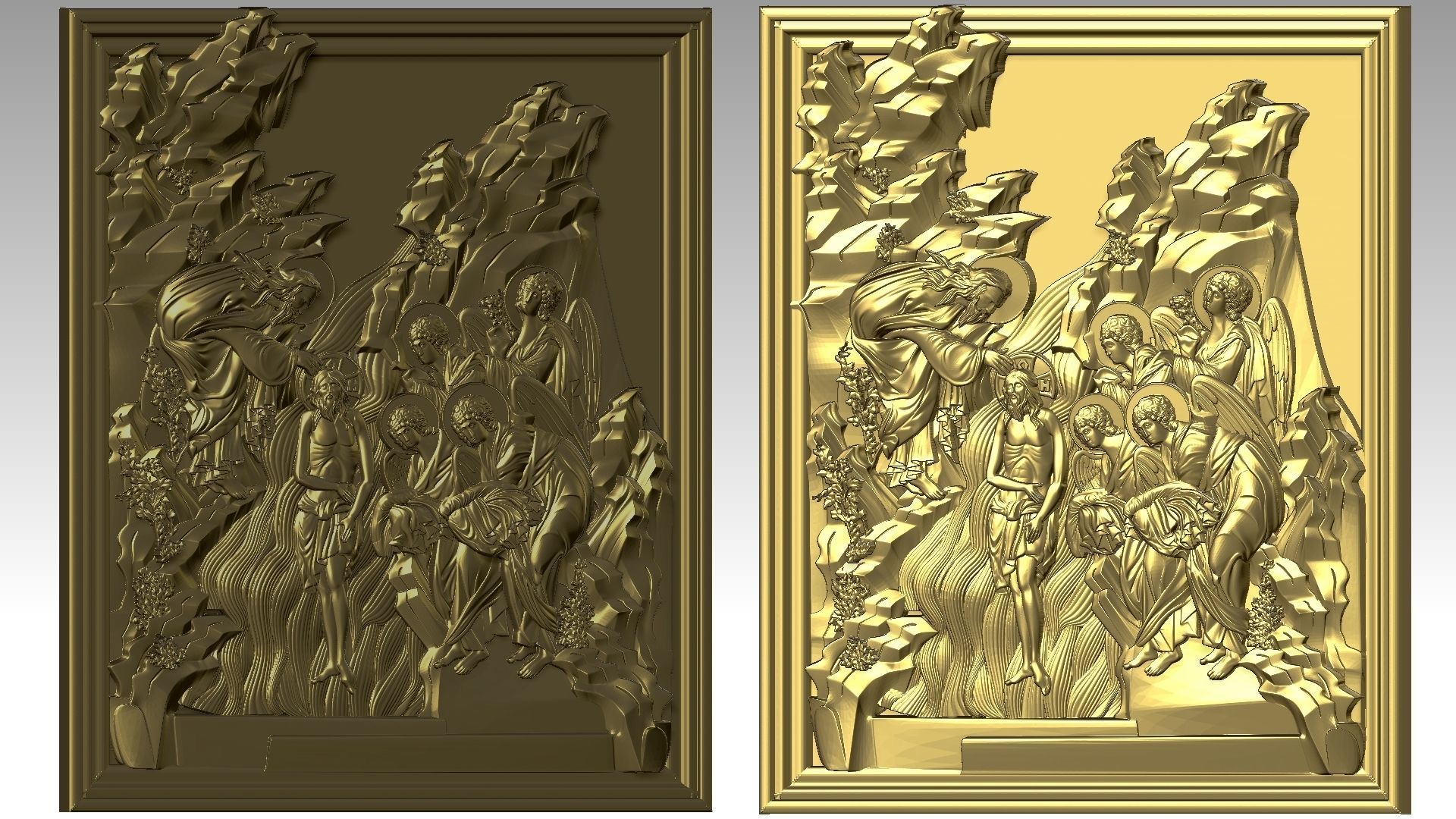 God Is Love Relief 3D print model_2