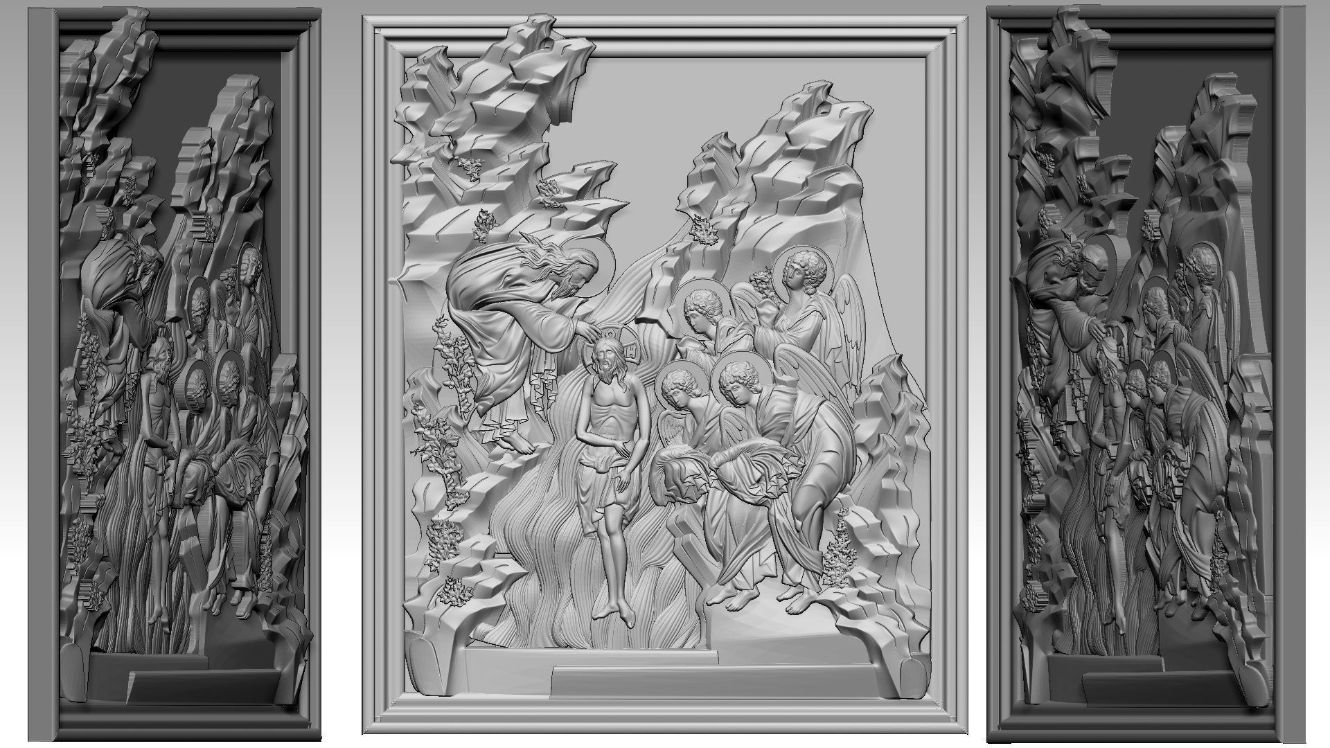 God Is Love Relief 3D print model_17