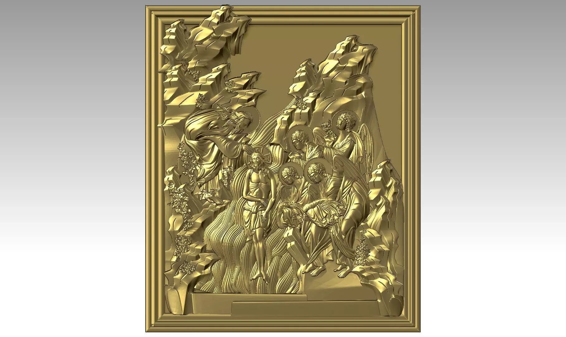 God Is Love Relief 3D print model_0