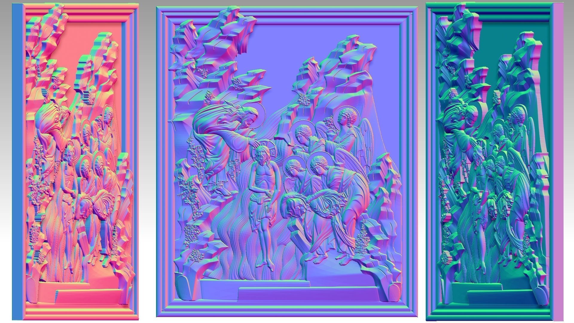 God Is Love Relief 3D print model_16