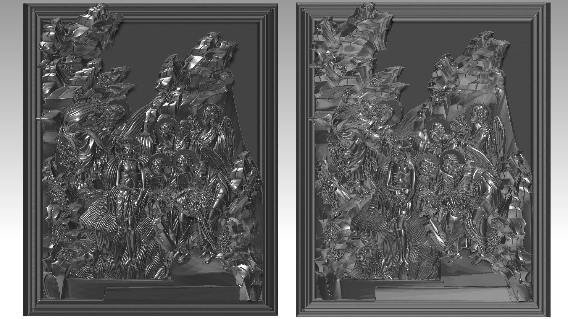 God Is Love Relief 3D print model_7