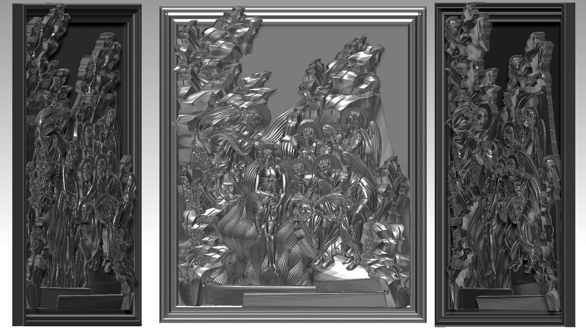 God Is Love Relief 3D print model_18