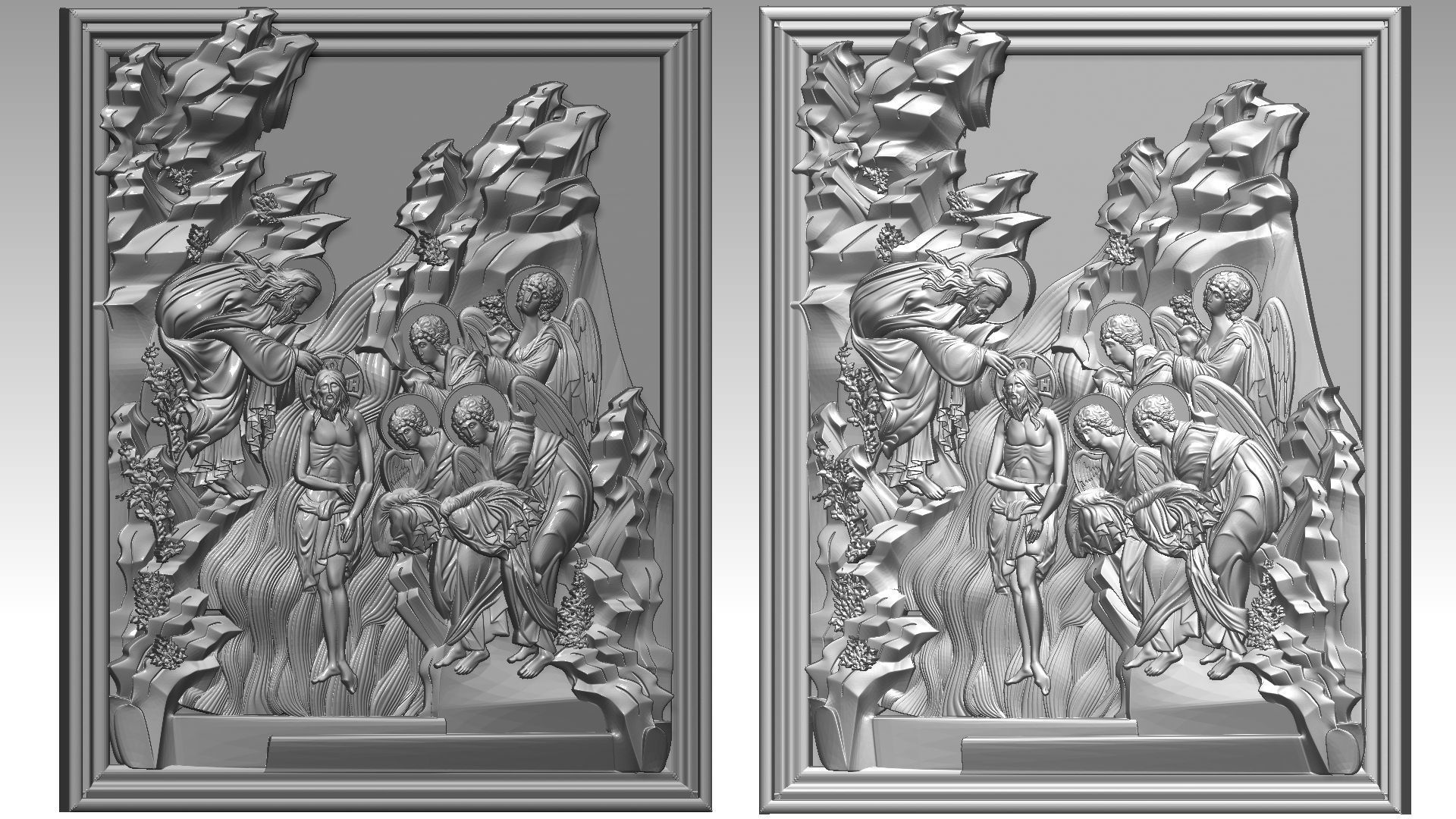 God Is Love Relief 3D print model_20