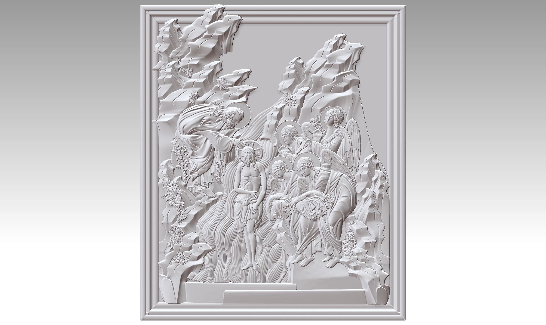 God Is Love Relief 3D print model_9