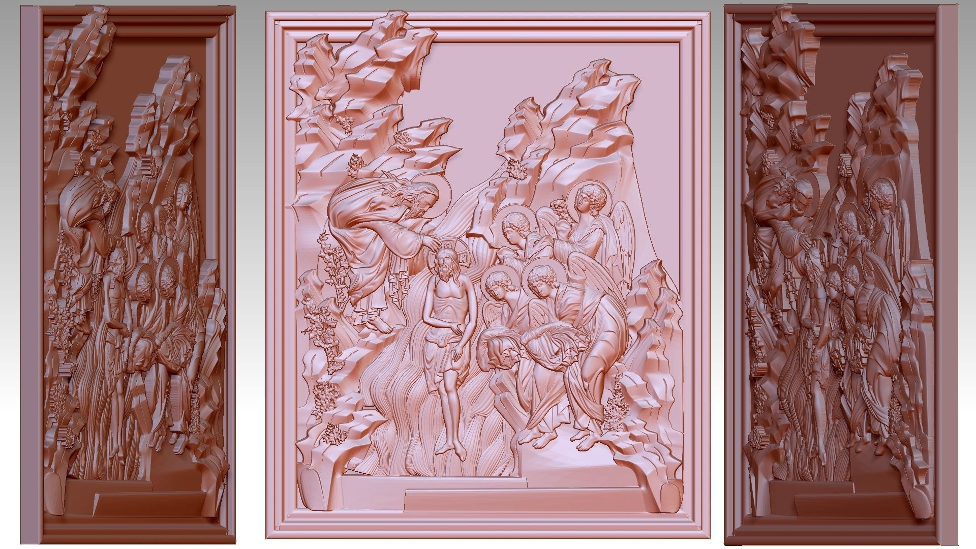 God Is Love Relief 3D print model_15