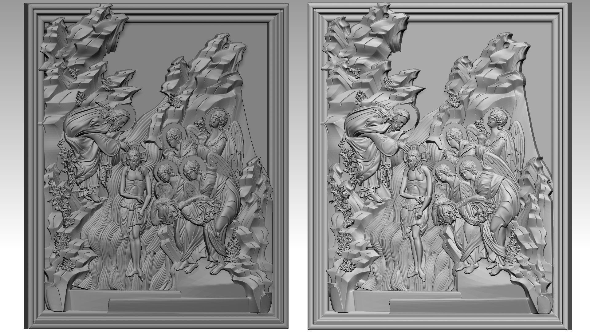 God Is Love Relief 3D print model_4