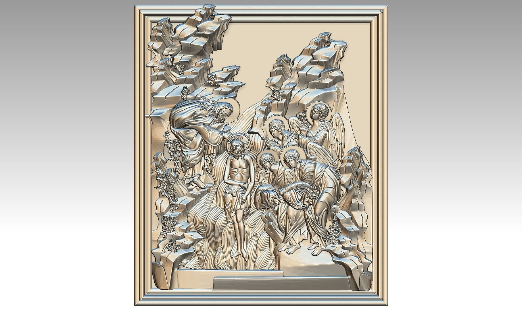 God Is Love Relief 3D print model_8