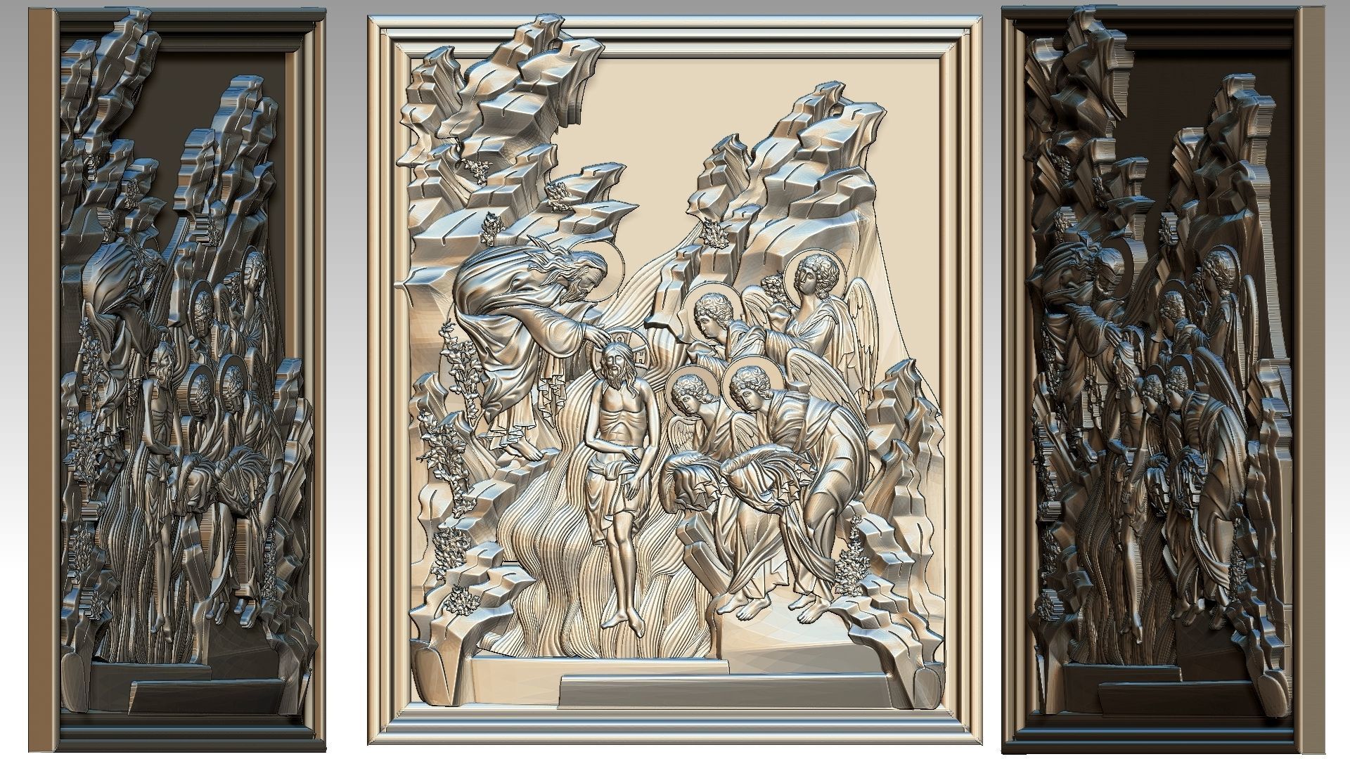 God Is Love Relief 3D print model_11