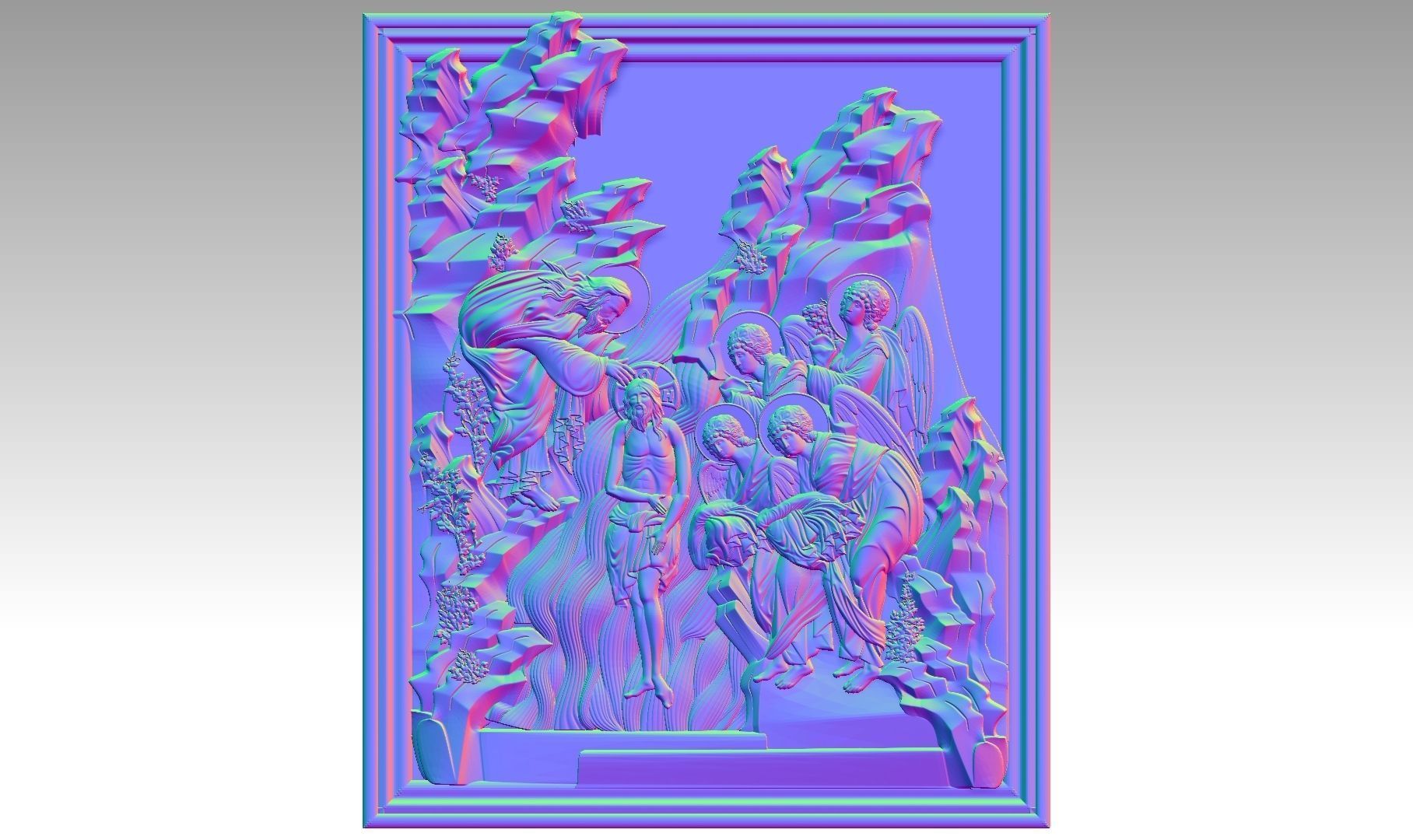 God Is Love Relief 3D print model_13