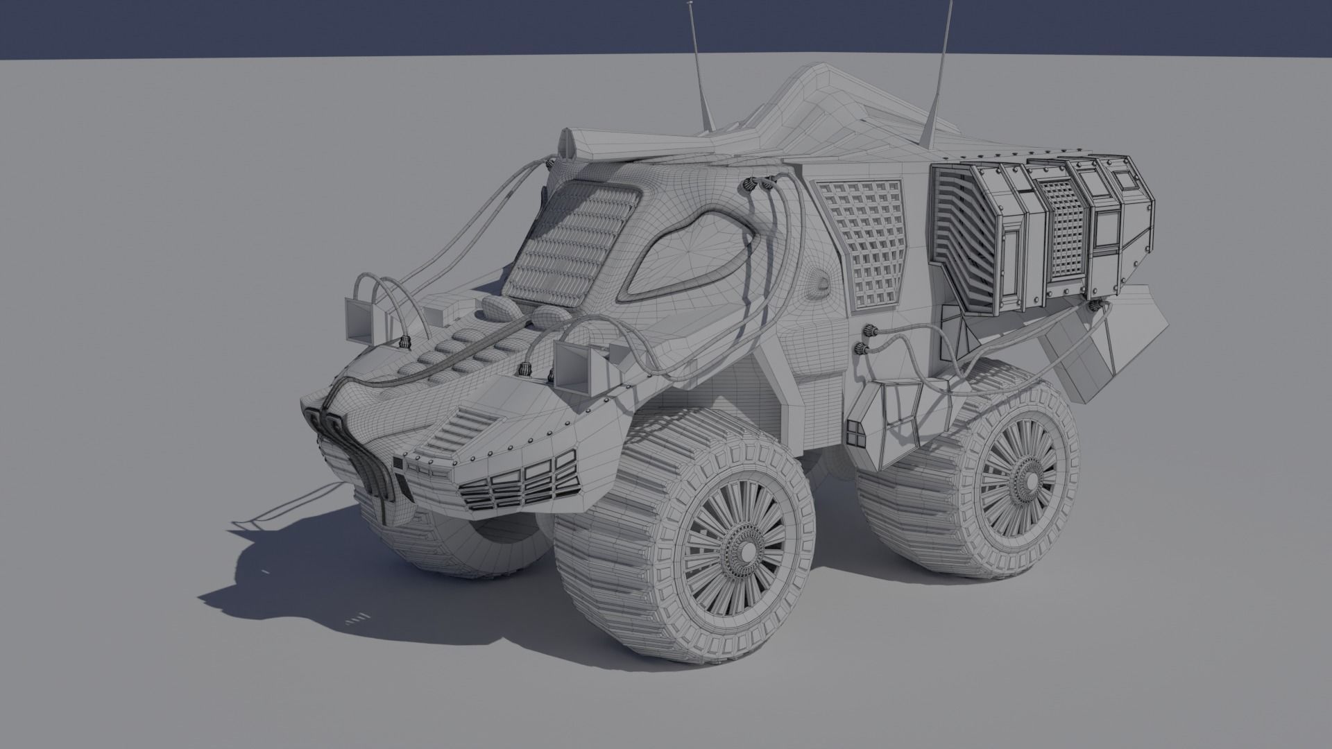 LOWPOLY CROCODILE CAR  Low-poly 3D model_25