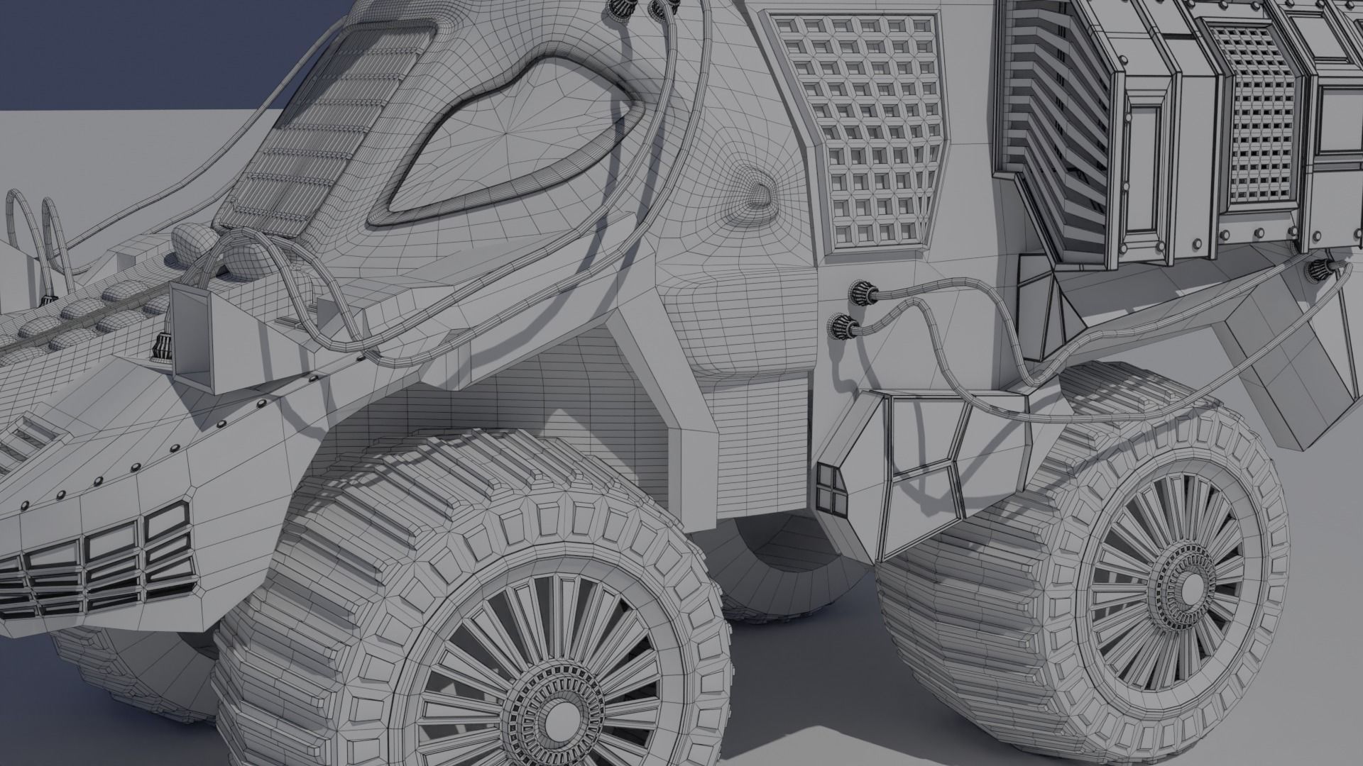 LOWPOLY CROCODILE CAR  Low-poly 3D model_29