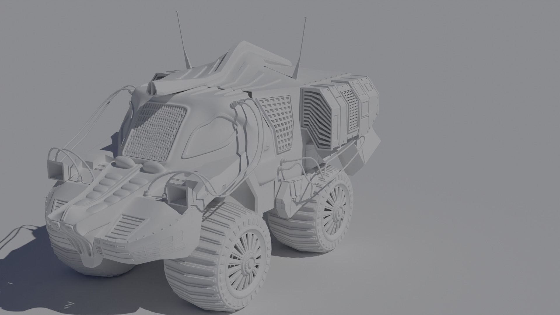 LOWPOLY CROCODILE CAR  Low-poly 3D model_12