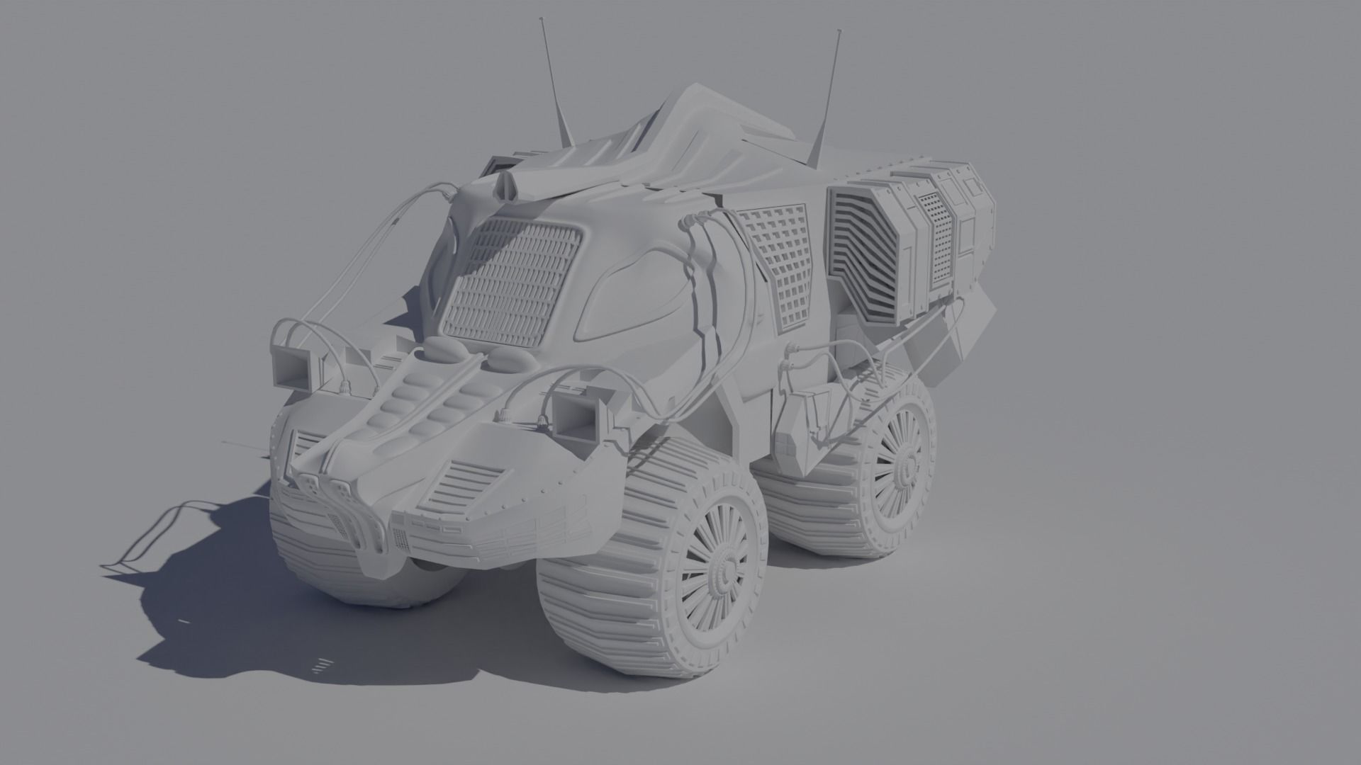 LOWPOLY CROCODILE CAR  Low-poly 3D model_11
