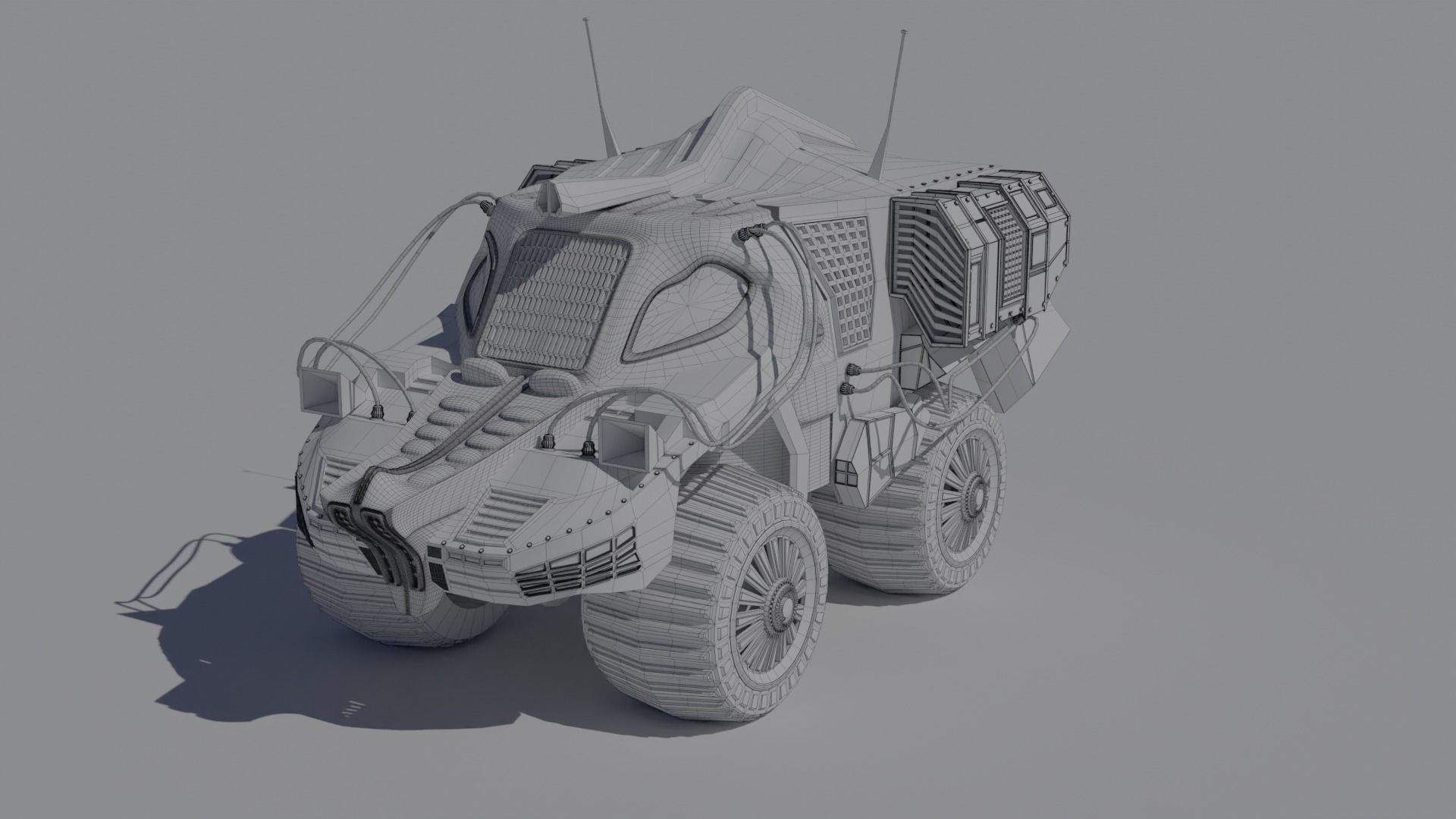 LOWPOLY CROCODILE CAR  Low-poly 3D model_22