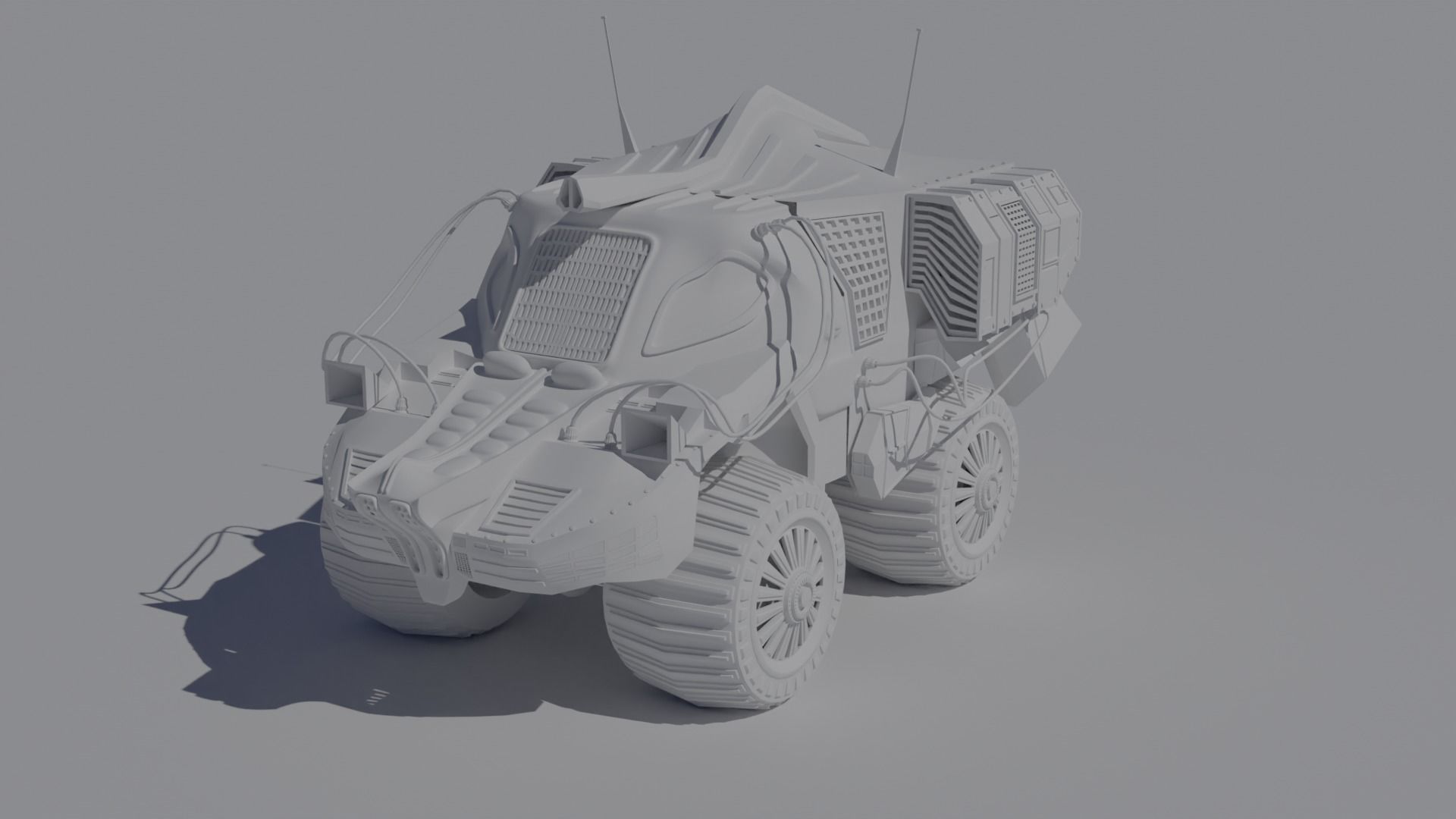 LOWPOLY CROCODILE CAR  Low-poly 3D model_10